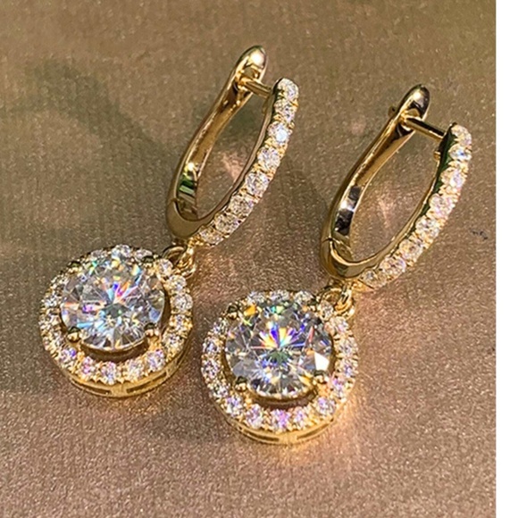 Luxe Rhinestone Cubic Zirconia Statement Earrings - Picture 8 of 9